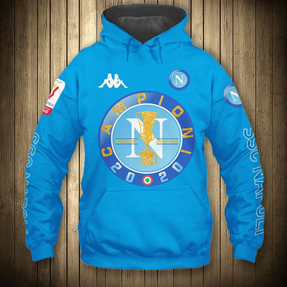 SSC Napoli Licht Blau Campioni 2020 Kapuzenpullover