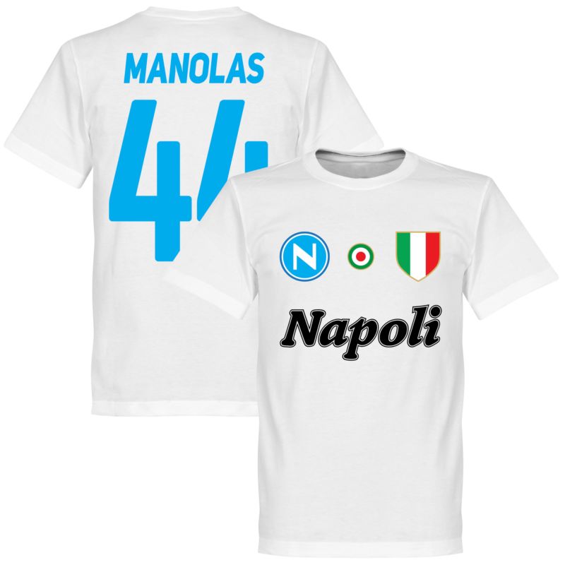 SSC Napoli Manolas 44 Team Tee Weiß T-Shirt