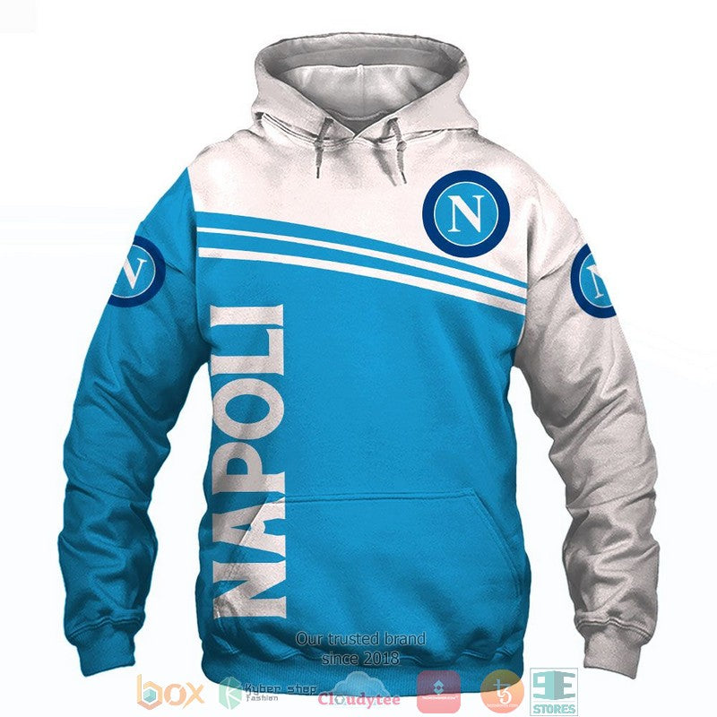 SSC Napoli Weiß Blau Kapuzenpullover V12