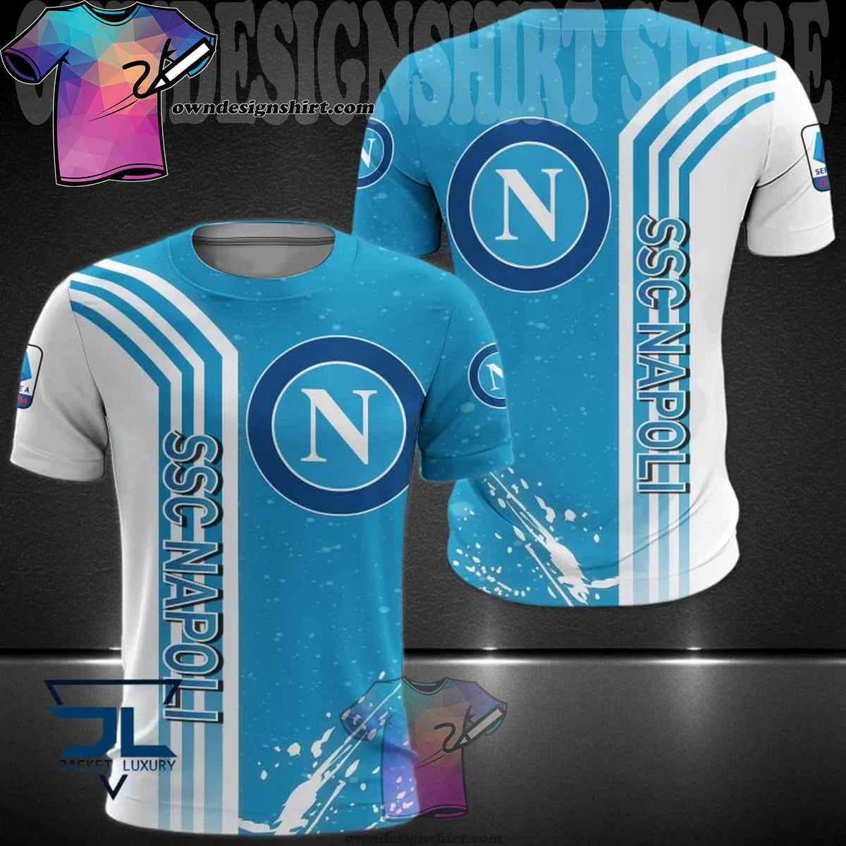 SSC Napoli Weiß Blau T-Shirt V14