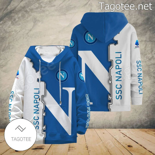 SSC Napoli Weiß Blau Unisex Kapuzenpullover V15