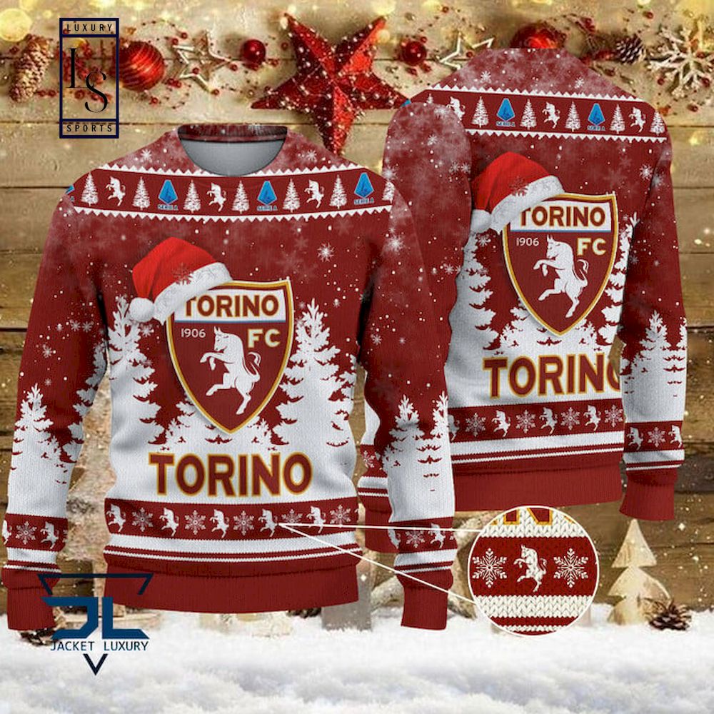 Torino FC Der Stier Rot Ausführung Hässlich Weihnachtspullover