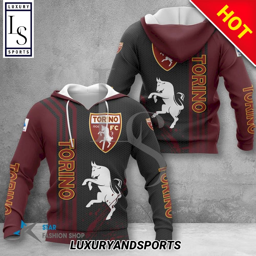 Torino FC Schwarz Braun Kapuzenpullover