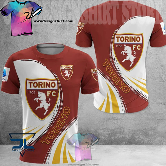 Torino FC Weiß Kastanienbraun Gelb T-Shirt