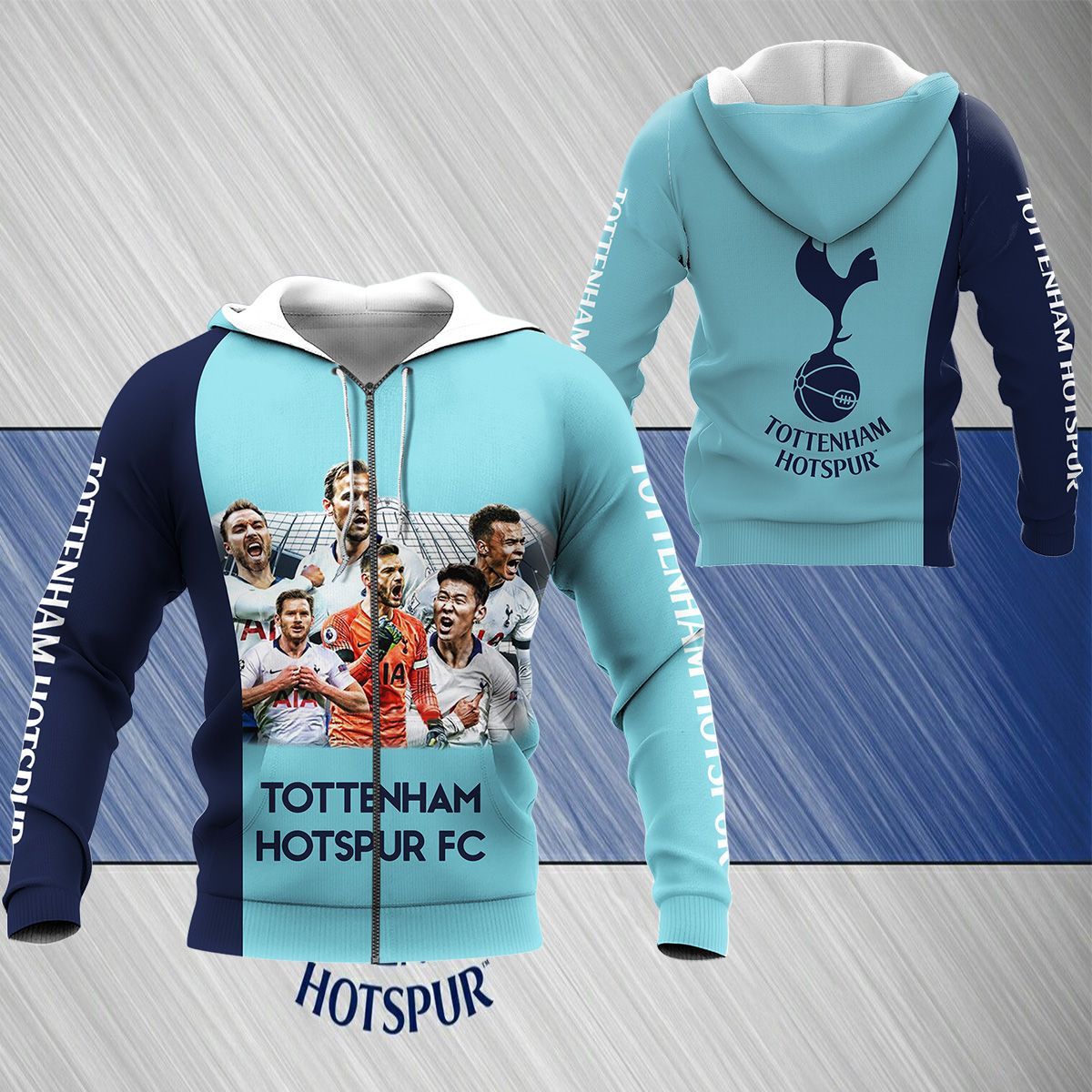 Tottenham Hotspur FC Blau Reißverschluss-Hoodie