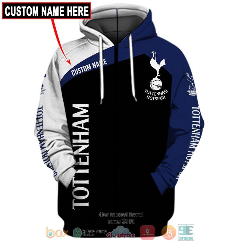 Tottenham Hotspur FC Individueller Name Reißverschluss-Hoodie