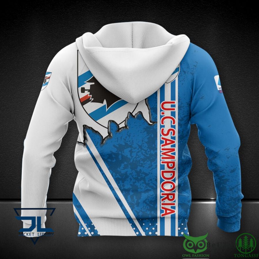 UC Sampdoria Blau Weiß Kapuzenpullover V2