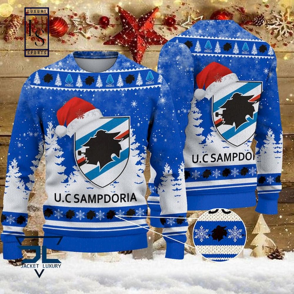 UC Sampdoria Weihnachtsmütze Hässlich Weihnachtspullover