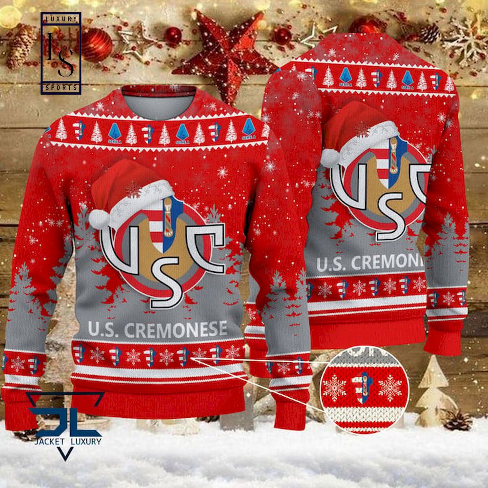 US Cremonese Weihnachtsmütze Hässlich Weihnachtspullover