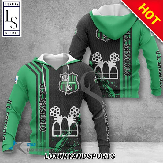 US Sassuolo Calcio Schwarz Grün Kapuzenpullover V1