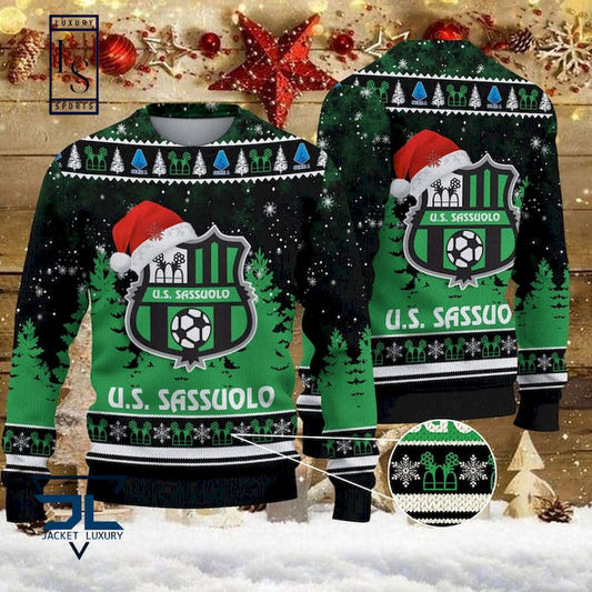 US Sassuolo Calcio Weihnachtsmütze Hässlich Weihnachtspullover V1