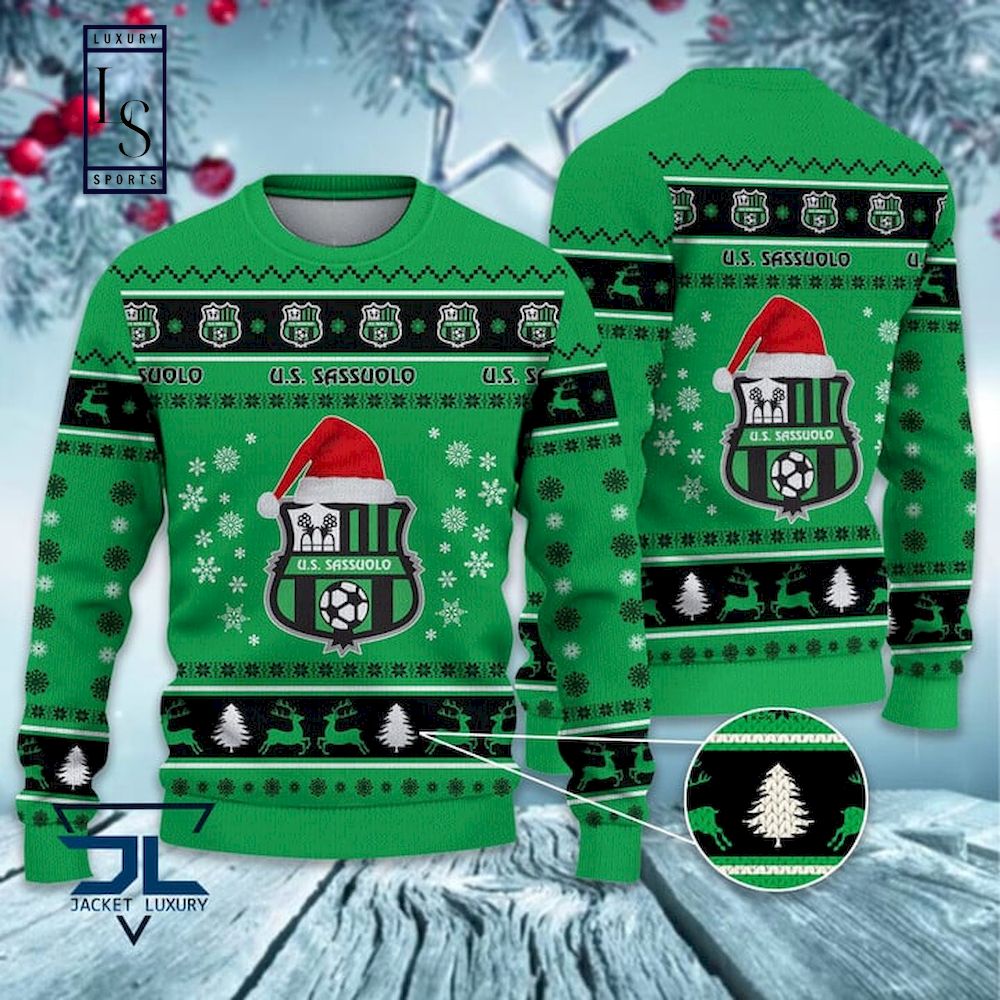 US Sassuolo Calcio Weihnachtsmütze Hässlich Weihnachtspullover V2