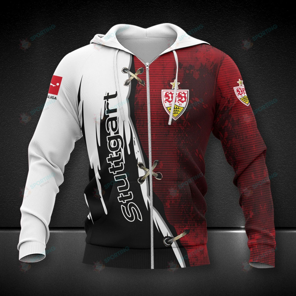 VfB Stuttgart Spezieller Entwurf Reißverschluss-Hoodie