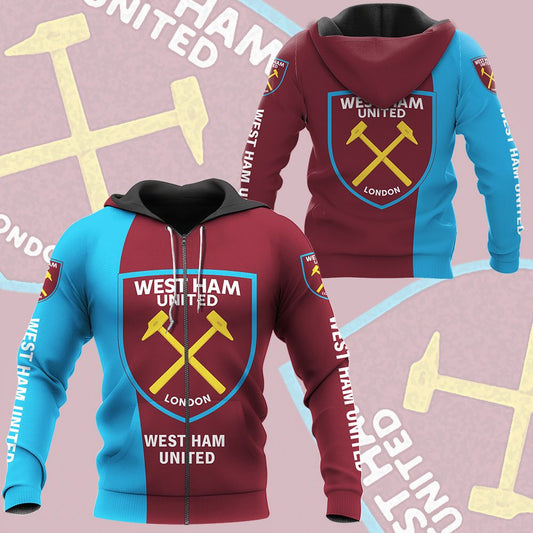 West Ham United FC Basic Auflage Reißverschluss-Hoodie