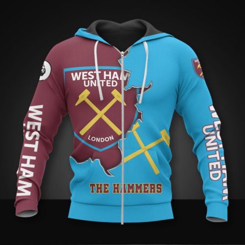 West Ham United FC Begrenzt Auflage Reißverschluss-Hoodie