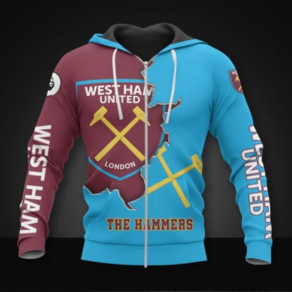 West Ham United FC Begrenzt Auflage Reißverschluss-Hoodie