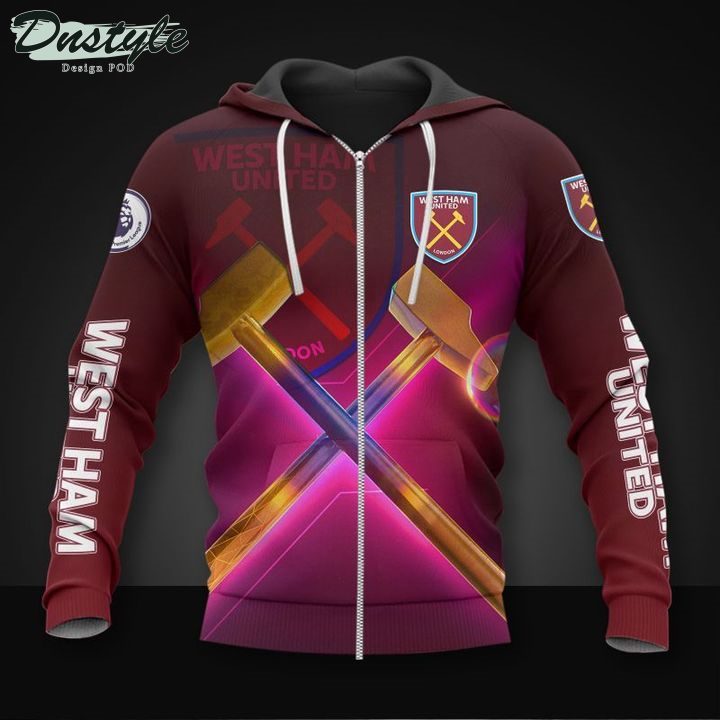 West Ham United FC Besonders Stil Reißverschluss-Hoodie