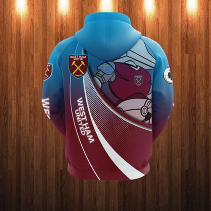 West Ham United FC Hammerkopf Auflage Reißverschluss-Hoodie