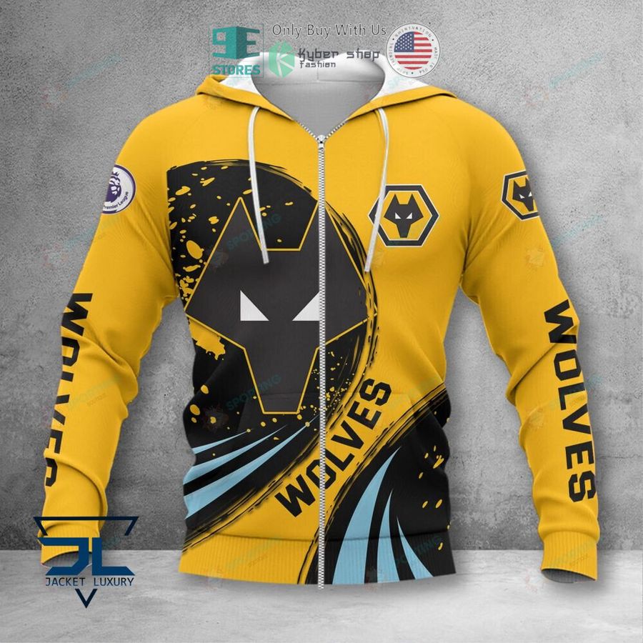 Wolverhampton Wanderers FC Gold Reißverschluss-Hoodie
