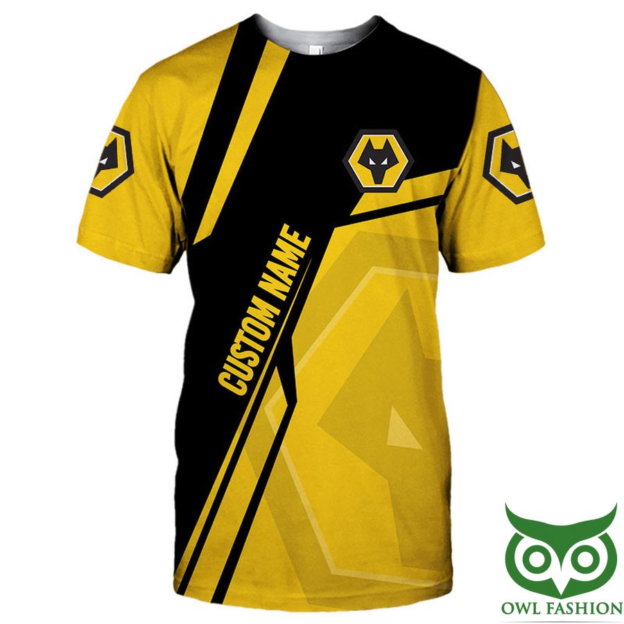 Wolverhampton Wanderers FC Individueller Name Gelb Schwarz T-Shirt