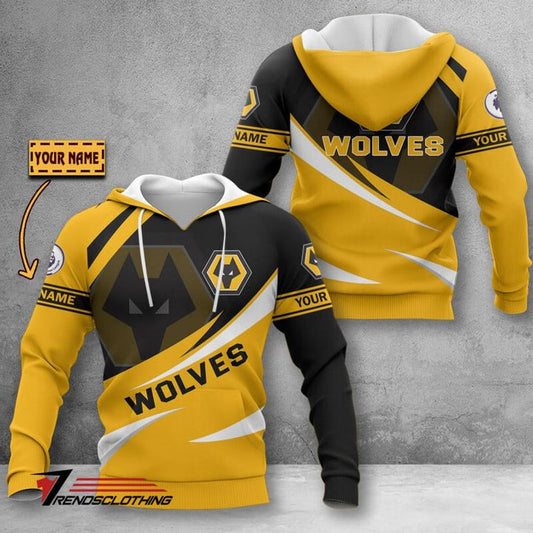 Wolverhampton Wanderers FC Individueller Name Logo Kapuzenpullover