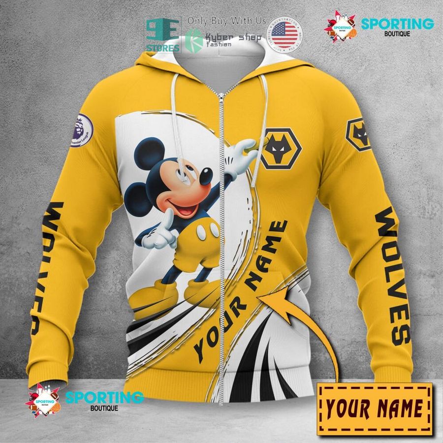 Wolverhampton Wanderers FC Individueller Name Mickey Reißverschluss-Hoodie